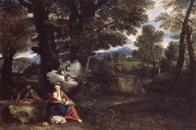 MOLA, Pier Francesco THe Rest on the Flight into Egypt China oil painting art